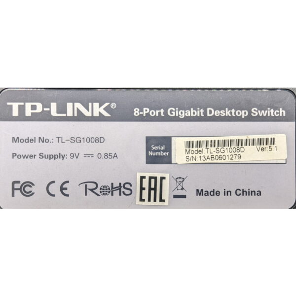 Коммутатор TL-SG1008D, TP-Link, с БП