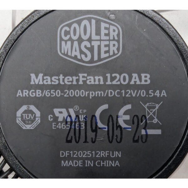 Вентилятор 120AB ARGB/650-2000, Cooler Master, 120x120 мм, 4 Pin