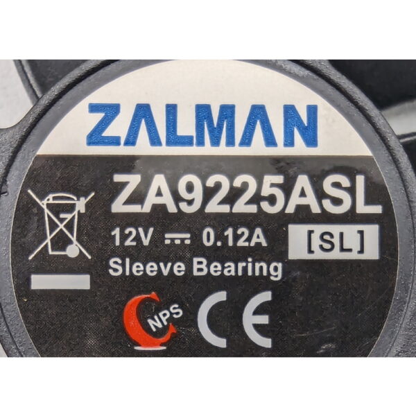 Вентилятор ZA9225ASL, Zalman, 90x90x25, 3 pin