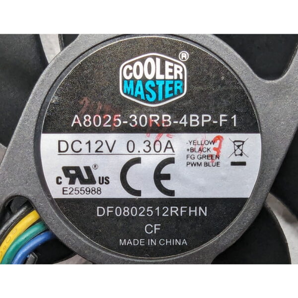 Вентилятор DF0802512RFHN, A8025-30RB-4BP-F1, Cooler Master