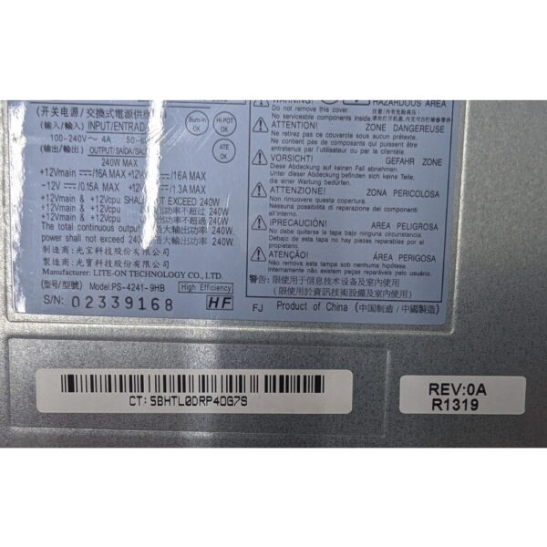 Блок Питания 611481-001, 6113762-001, PS-4241-9HB, 240 ВТ, HP Workstaions Z220, HP 400G1PD, 600PD, 6300P, 6305P, 8300E, HP Compaq 6200 PRO SFF, 8100 Elite SFF, Compaq Elite 8300 SFF, HP Compaq Pro 6300 SFF