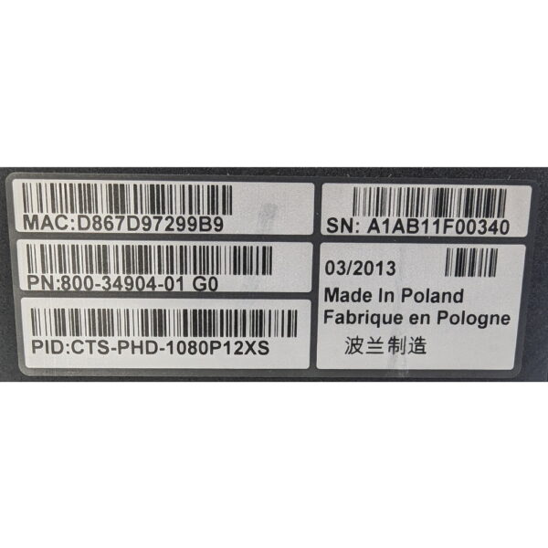 Камера 800-36867-01 G0, Cisco, кабель HDMI