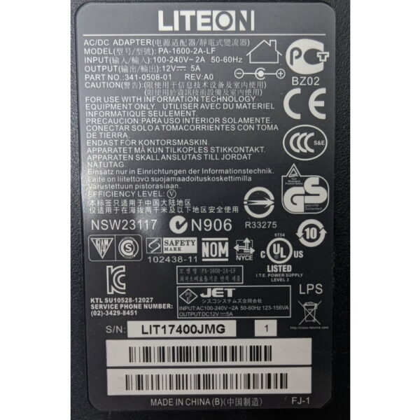 Адаптер питания 341-0508-01, PA-1600-2A-LF, Cisco