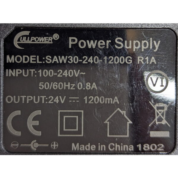 Адаптер питания SAW30-240-1200G, MikroTik, 24v, 1.2a