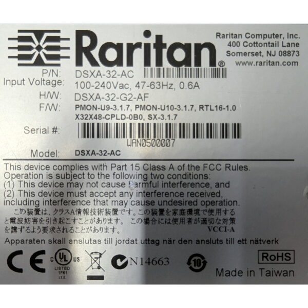 Коммутатор DSXA-32-AC, Raritan