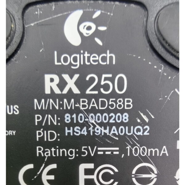 Мышь 810-000208, Logitech RX250, USB