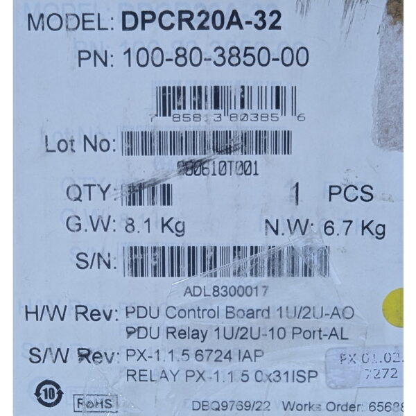 Распределитель питания DPCR20A-32, Raritan, удаленное управление питанием и контроль по IP на уровне розетки
