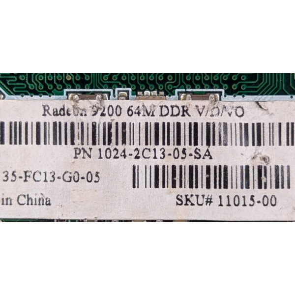 Видеокарта 1024-2C13-05-SA, ATI Radeon 9200, 64M
