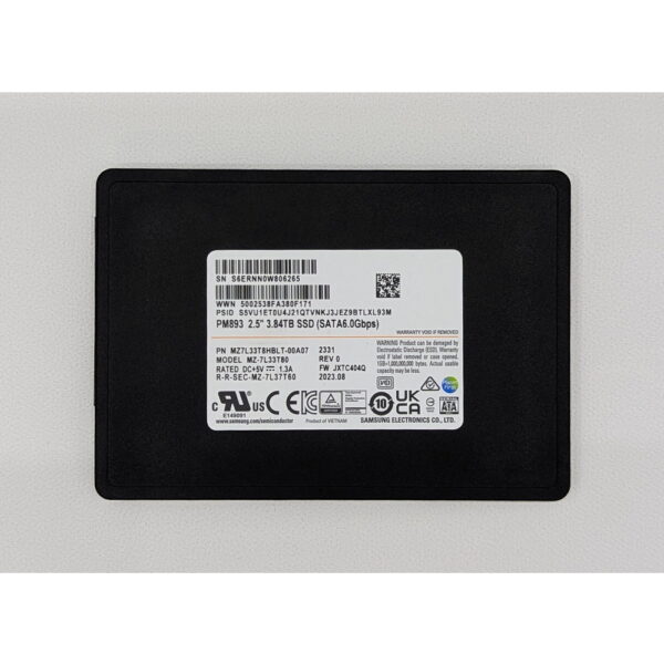 SSD диск MZ7L33T8HBLT-00A07, MZ-7L33T80, PM893, Samsung, 3,84 Тб, SATA, 2.5