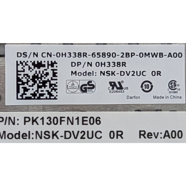 Клавиатура 0H338R, PK130FN1E06, Dell Latitude E5430, E5420