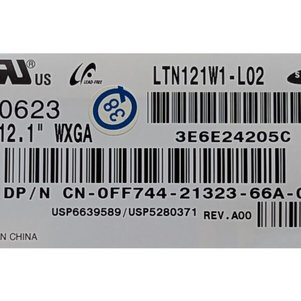 Матрица 0FF744, LTN121W1-L02, Dell Latiude D420, 12.1", WXGA 1280x800, 20P, 1 лампа