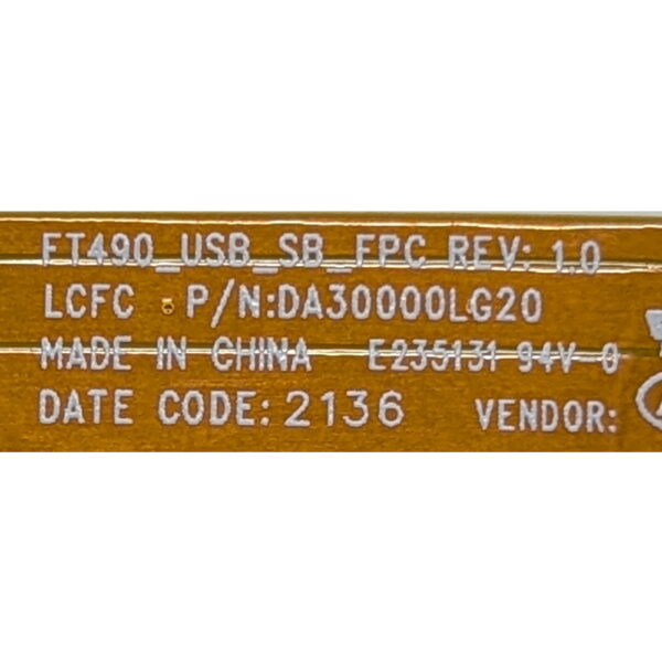 Шлейф DA30000LG20, Lenovo ThinkPad T490, T590, P53s, P43s, T14 Gen 1, P14s Gen 1, T15, P15s Gen 1, P14s Gen 2, T14 Gen 2, T15 Gen 2, P15s Gen 2