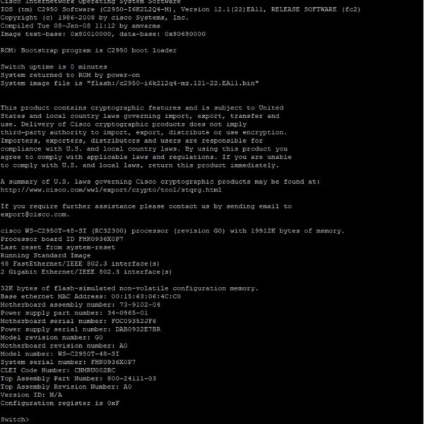 Коммутатор Cisco Catalyst WS-C2950T-48-SI