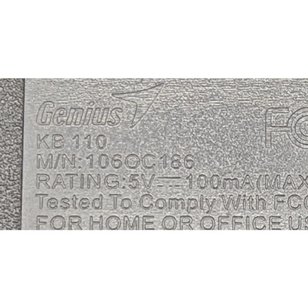 Клавиатура 106OC186, Genius KB 110, USB