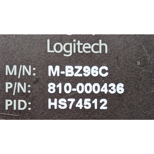 Мышь 810-000436, m-bz96c, Logitech, USB