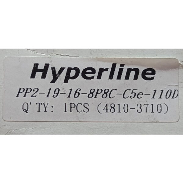 Патч-панель PP2-19-16-8P8C-C5e-110D, Hyperline, 19", 1U, 16 портов RJ-45