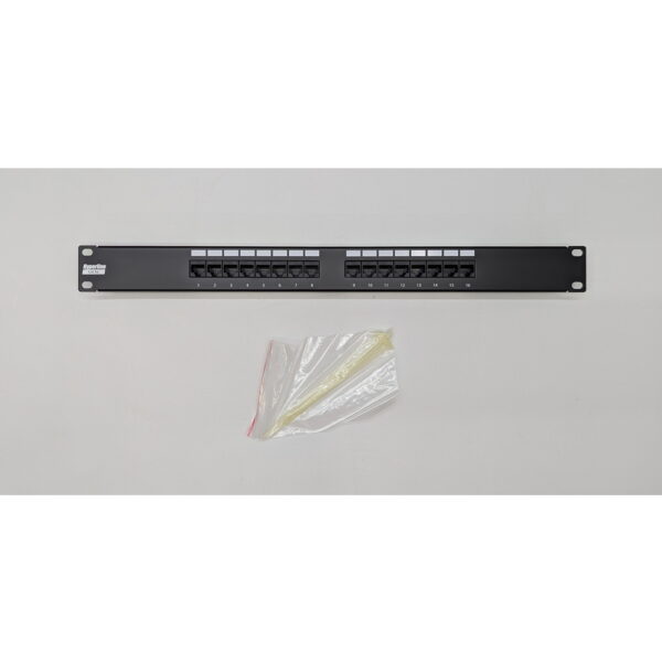 Патч-панель PP2-19-16-8P8C-C5e-110D, Hyperline, 19", 1U, 16 портов RJ-45