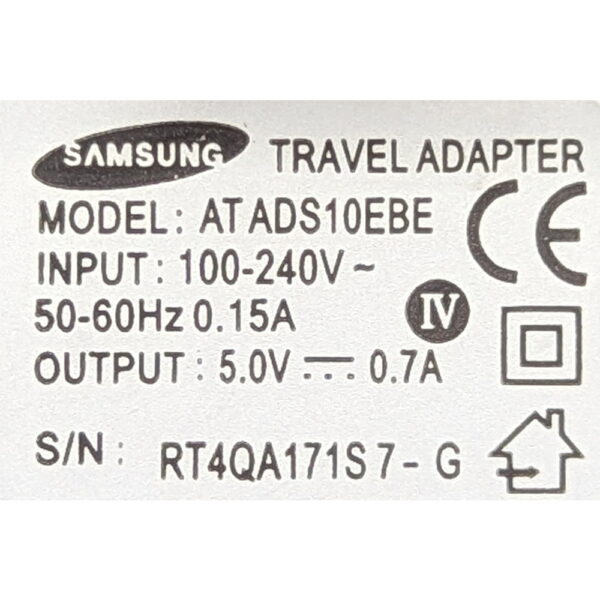 Адаптер питания ATADS10EBE, 5v, 0.7a, Samsung D880 Duos, C270, C5212, E1070, G600, i780, i900, L600, L700, M600, S3030 и др.