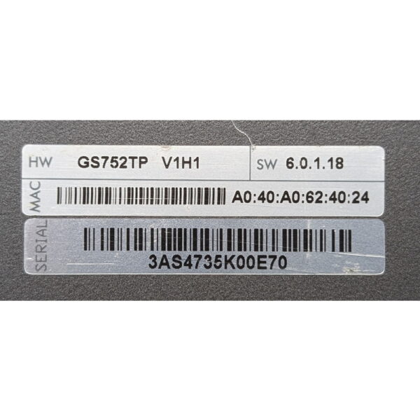 Коммутатор GS752TP, NetGear, 48 + 4 SFP, PoE