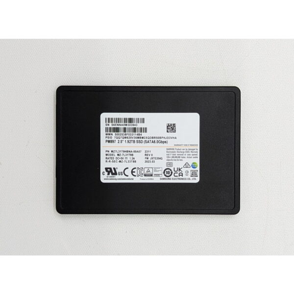 SSD диск MZ7L31T9HBNA-00A07, MZ-7L31T9B, PM897, Samsung, 1,92 Тб, SATA, 2.5