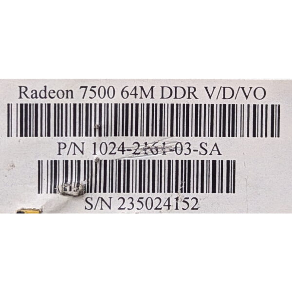 Видеокарта Radeon 7500, IBM, 64 MB