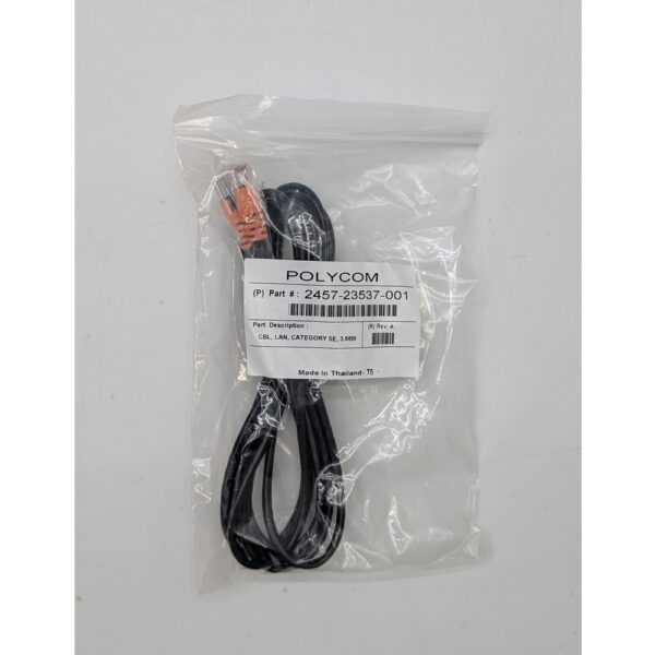 Сетевой кабель 2457-23537-001, Polycom, CAT5e Ethernet LAN RJ45, 3.66 м