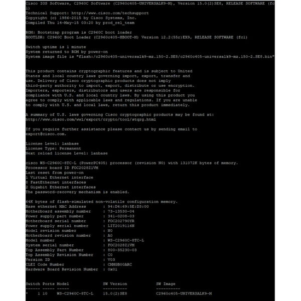 Коммутатор Cisco Catalyst WS-C2960C-8TC-L