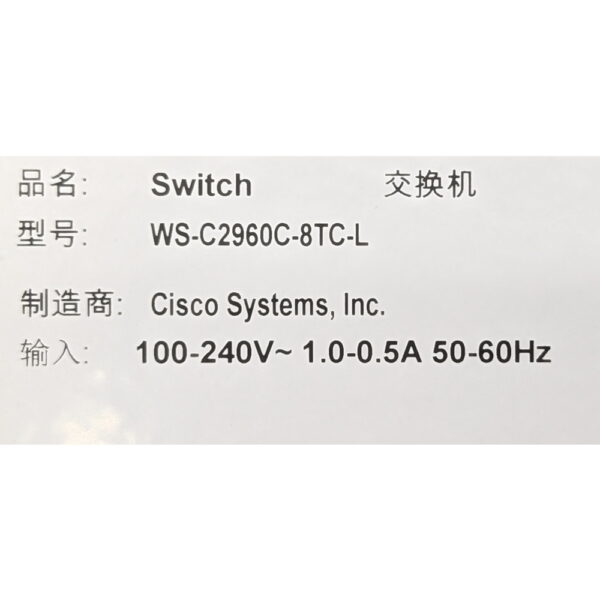 Коммутатор Cisco Catalyst WS-C2960C-8TC-L