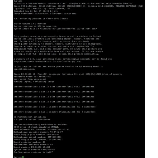 Коммутатор Cisco Catalyst WS-C3550-48-SMI