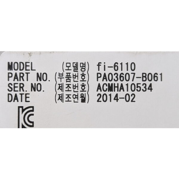 Сканер pa03607-b001, Fujitsu fi-6110, без блока питания, без лотка загрузки бумаги