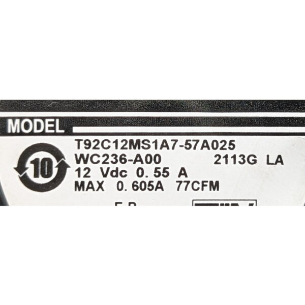 Вентилятор 0WC236, T92C12MS1A7-57A025, Dell Optiplex 790, 990, 9020, 7020, 7010, 9010, T1700, 12 В 5 Pin, 92 х 32