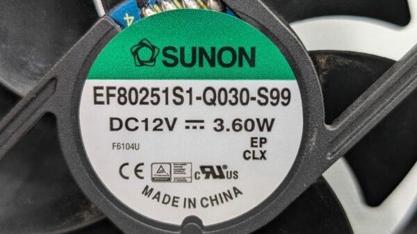 Вентилятор EF80251S1-Q030-S99, Sunon, 12 В 3,60 Вт 8 см