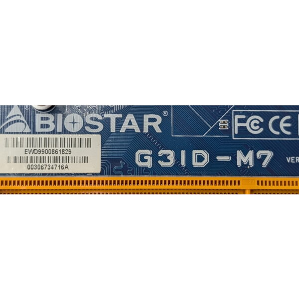 Материнская плата G31D-M7, Biostar, MicroATX, LGA775