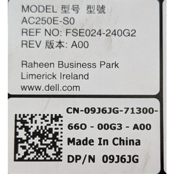 Блок питания 09J6JG, AC250E-S0, Dell PowerEdge R230, 250 Вт