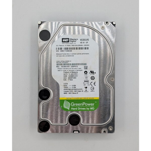 Жесткий диск WD30EURS, WD, 3 Тб, SATA, 3.5
