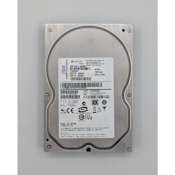Жесткий диск 39M4500, 39M4503, 42C0461, НDS721680РLА380, Hitachi, IBM, 80 Гб, SATA, 3.5