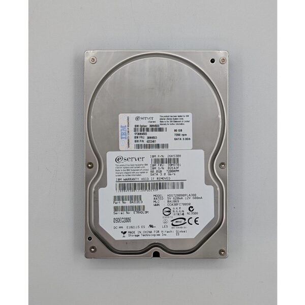 Жесткий диск 39M4500, 39M4503, 42C0461, HDS728080PLA380, 26K5308, 39M3701, IBM, 80 Гб, SATA, 3.5