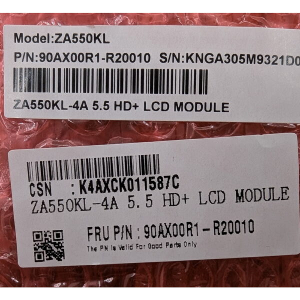 Дисплей в сборе 90AX00R1-R20010, ZA550KL4A, Asus ZenFone Live L1, ZA550KL, Черный