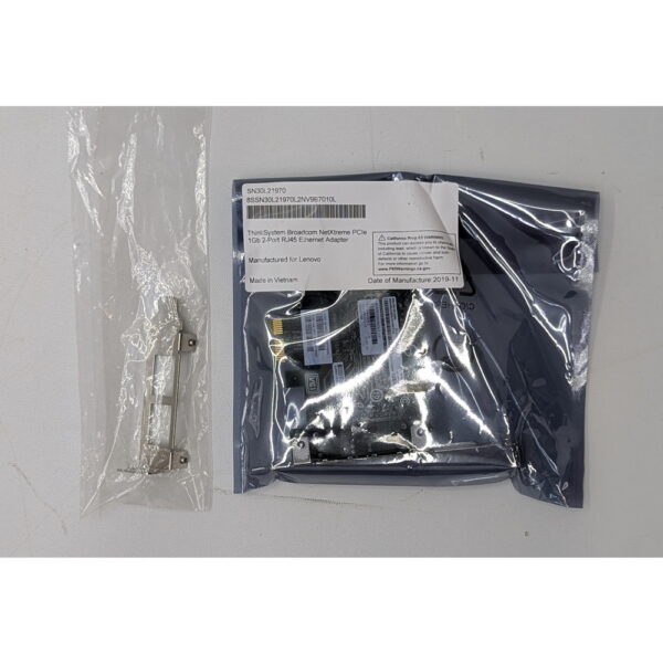 Сетевая карта 00YK550, BCM95720A200, Broadcom 5720, Lenovo ThinkSystem, 1GbE, RJ45, 2-Port, PCIe