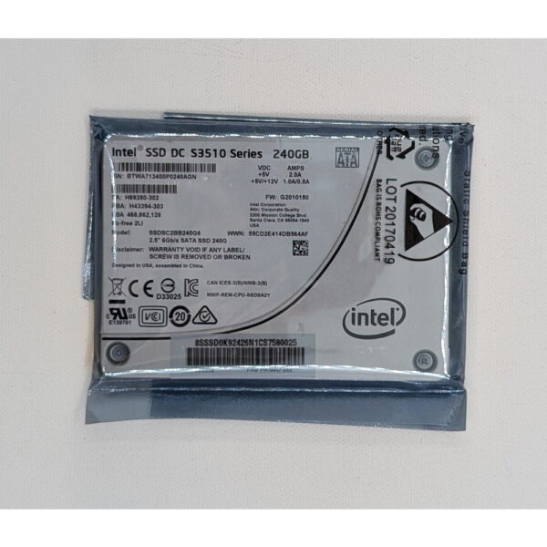 SSD диск 00LF262, SSDSC2BB240G6, Intel SSD DC S3510, Lenovo, 240 Гб, SATA, 2.5"