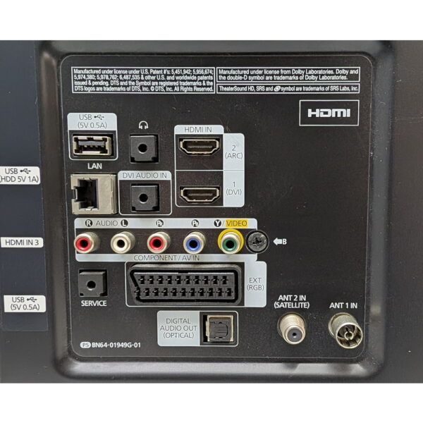 Телевизор UE55ES6307U, Samsung, FULL HD, черный, СМАРТ ТВ, 55", имеет следы эксплуатации, есть полосы на матрице