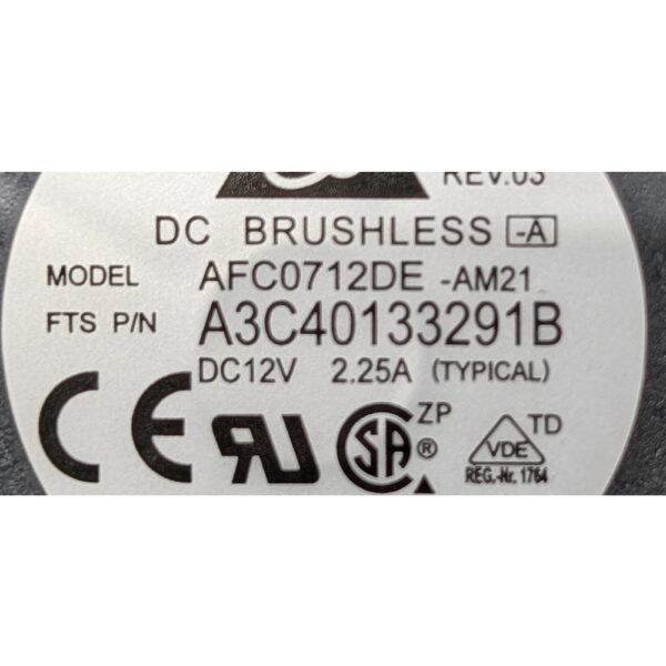 Вентилятор A3C40133291B, AFC0712DE-AM21, Dеltа, Fujitsu Primergy RX300 S7, S8, 4pin, 70x38, 12v, 0.83a