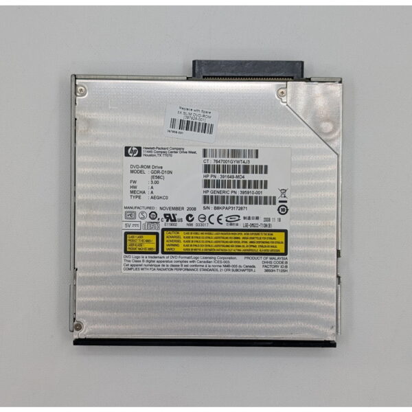 Привод DVD-RW 395910-001, 391649-MD4, 397928-001, GDR-D10N, HP DL360, DL380 G5, 12.7, IDE