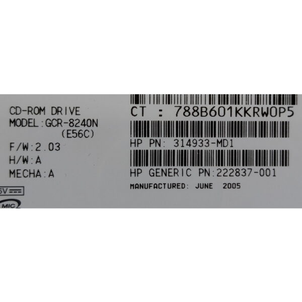 Привод DVD-RW 314933-MD1, 222837-001, GCR-8240N, HP, 12.7, IDE