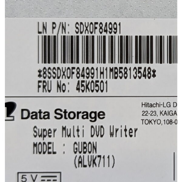 Привод DVD-RW 45K0501, 00MW362, 00FL353, GUB0N, Hitachi, LG, 12.7, SATA