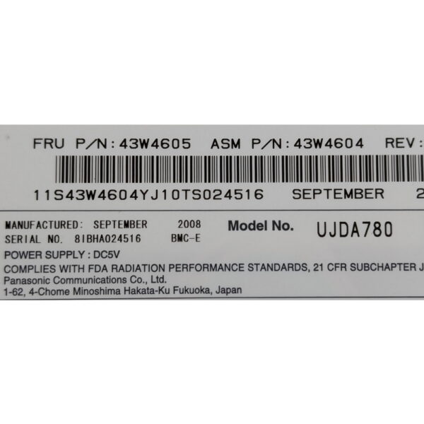 Привод DVD-RW 43W4604, 43W4605, UJDA780, IBM x306M x366 X3250 x3350 x3455 x3550 x3650 x3650 x3950, IDE