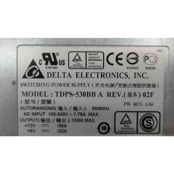 Блок питания TDPS-530BB A, 42C2192, 42C2140, Delta Electronics, IBM System Storage DS3200, DS3300, DS3400, EXP3000, 585W