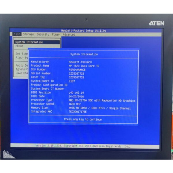 Мини-компьютер 750356-001, HP T620, процессор AMD GX-217GA, оперативная память 4 Гб, жесткий диск 128 Гб, с блоком питания