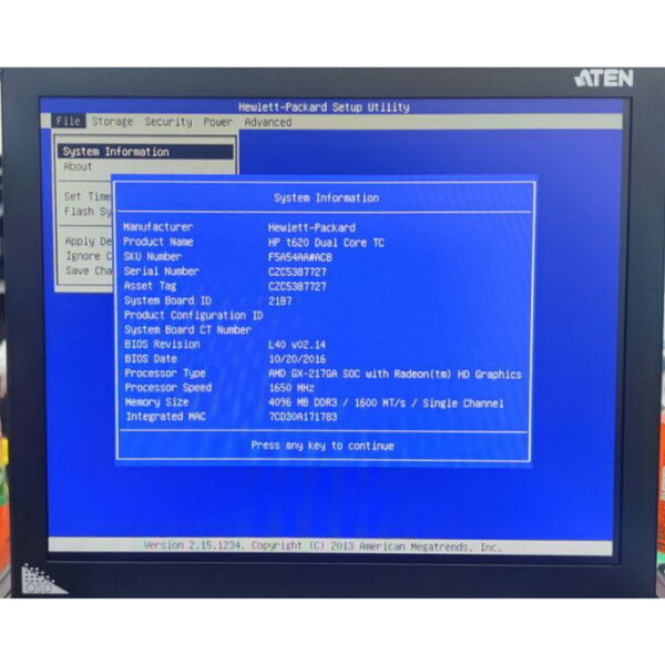 Мини-компьютер 750356-001, HP T620, процессор AMD GX-217GA, оперативная память 4 Гб, жесткий диск 16 Гб, с блоком питания