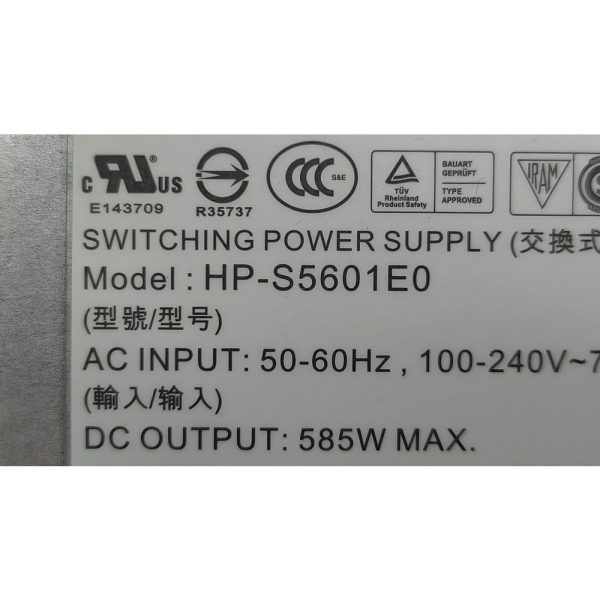Блок питания HP-S5601E0, 00W1521, 00W1519, 00W1182, 49Y5947, 69Y0201, 69Y0200, Chicony, IBM System Storage DS3500, DS3524, DS3512, 585W